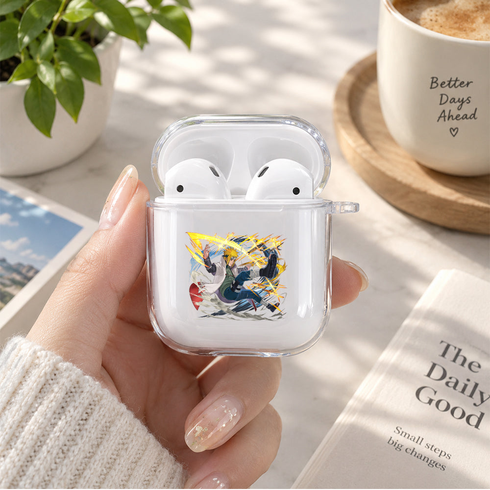 Minato Edo Tensei Protective Clear Case Cover For Apple Airpods | Soft Silicone AirPods 1 / 2 Case | Protective Cover