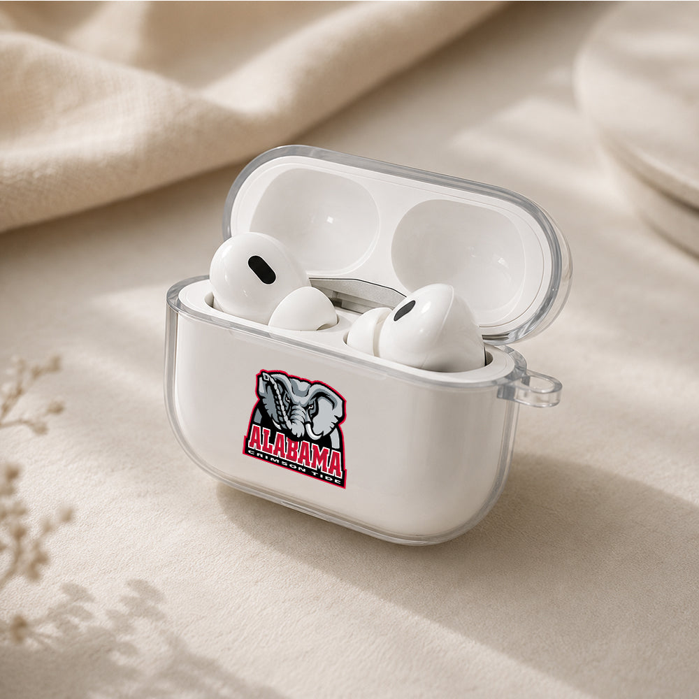 Alabama Crimson Tide Mascot Protective Apple AirPods Pro 3 Clear Case | Shockproof Cover