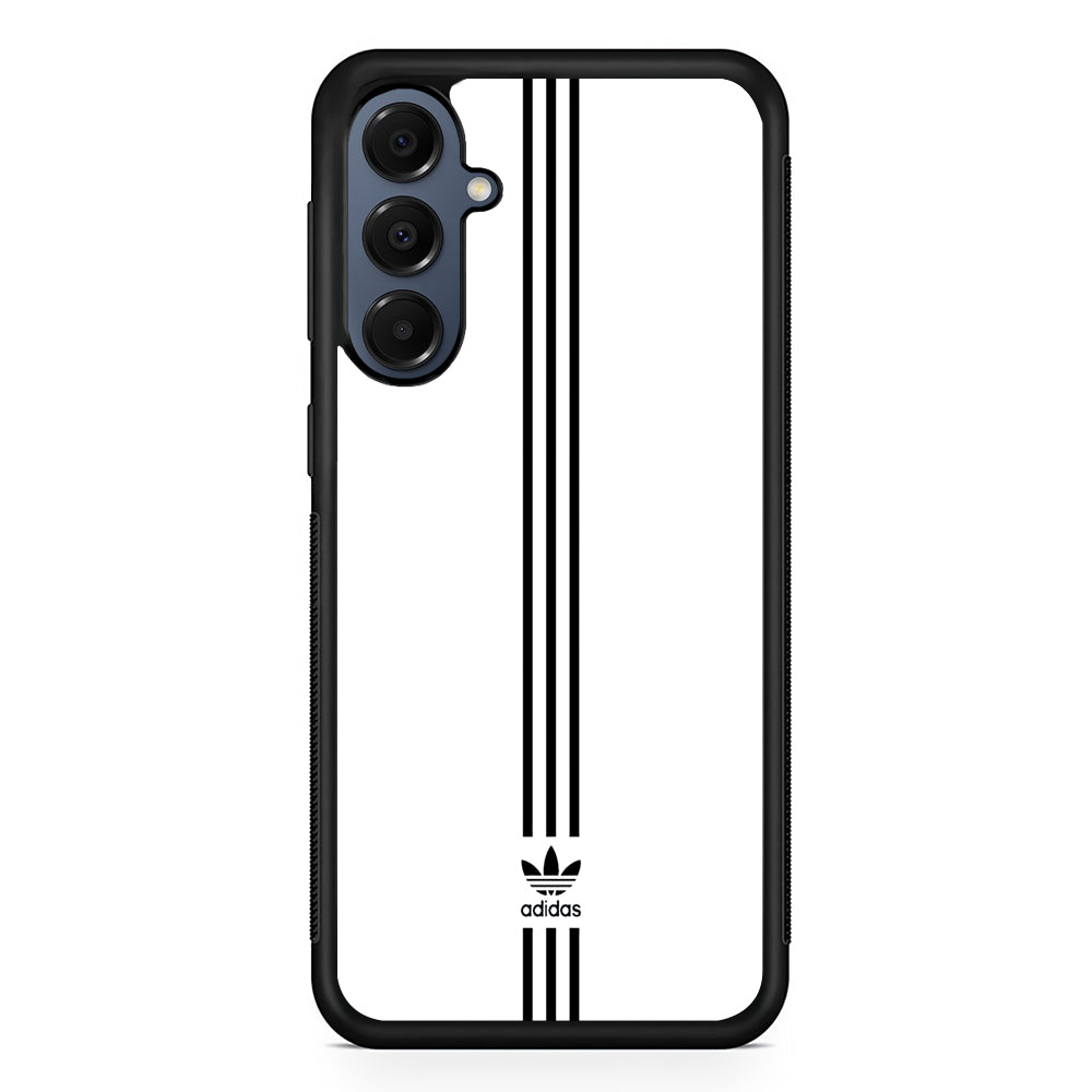 Adidas White Three Lines Samsung Galaxy A16 Case | Slim Protective Cover for Samsung Galaxy A16