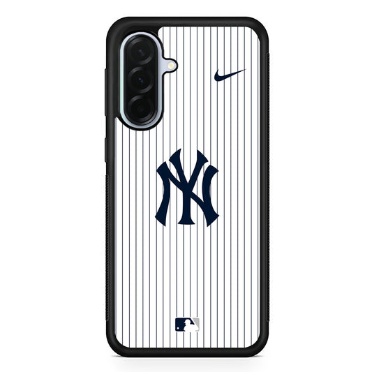 MLB New York Yankees White Nike Samsung Galaxy A36 Case | Durable Samsung Galaxy A36 Protective Case