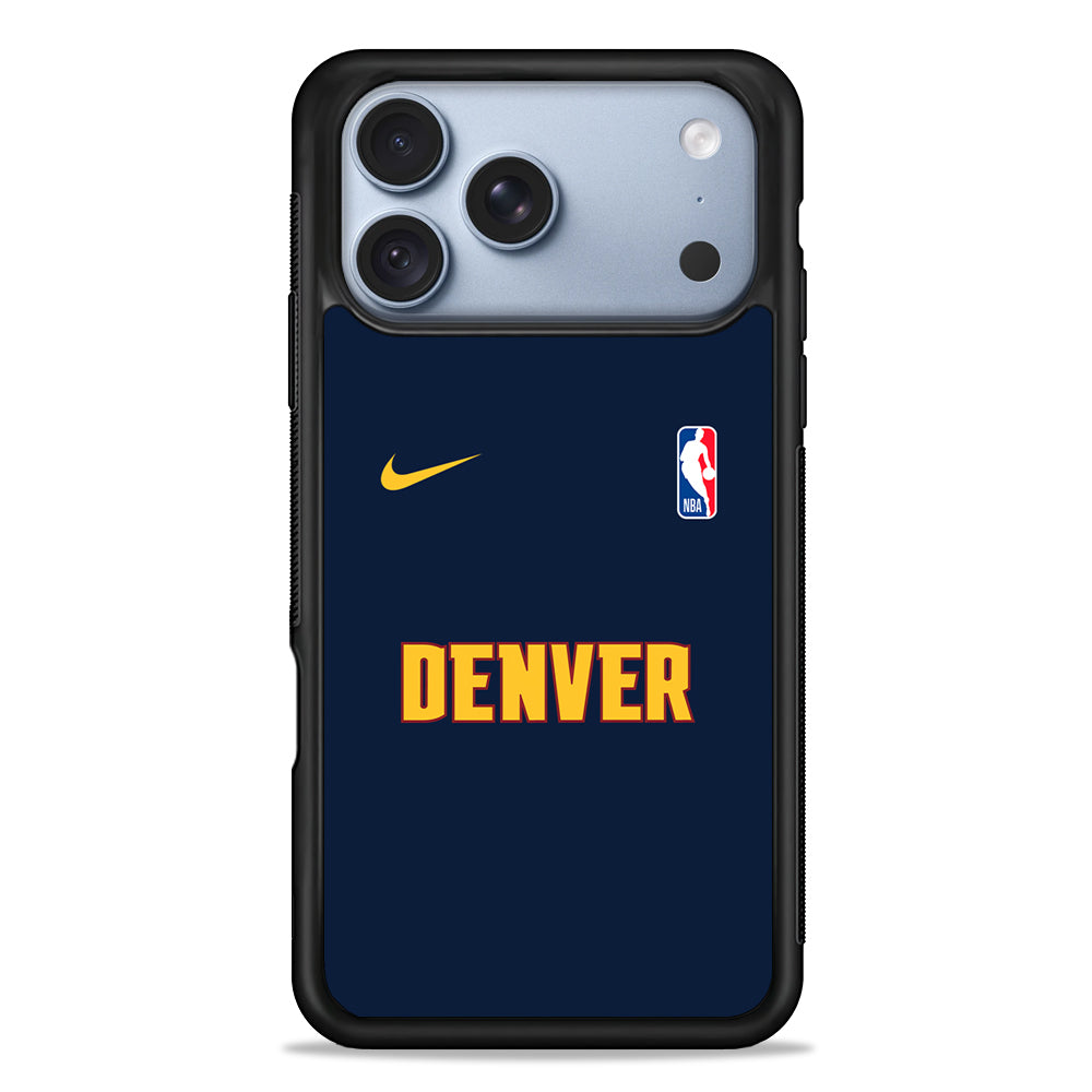 NBA Denver Nuggets Navy Nike iPhone 18 Pro Case - iPhone 18 Pro Silicone Case