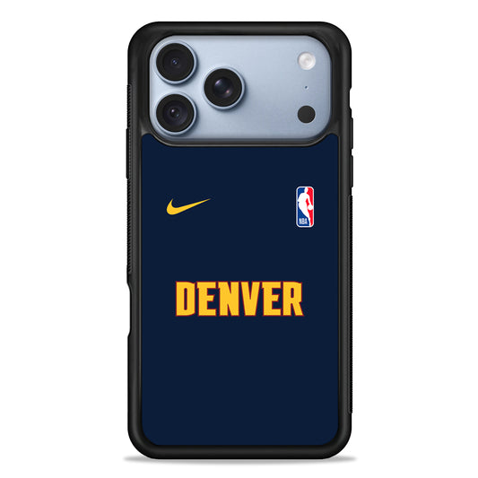 NBA Denver Nuggets Navy Nike iPhone 18 Pro Case - iPhone 18 Pro Silicone Case