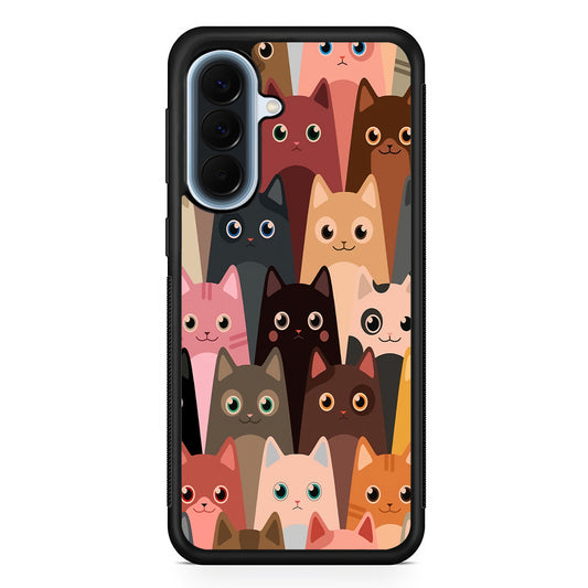 Cute Cat Doodle Samsung Galaxy A57 Case | Slim Samsung Galaxy A57 Protective Case