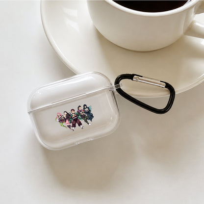Demon Slayer Cuddly Dolls Protective Apple AirPods Pro 3 Clear Case | Shockproof Cover