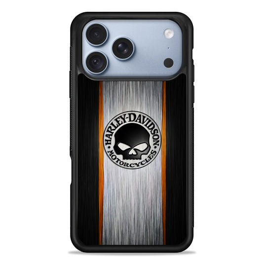 Harley Davidson Skull Circle iPhone 18 Pro Case - iPhone 18 Pro Silicone Case