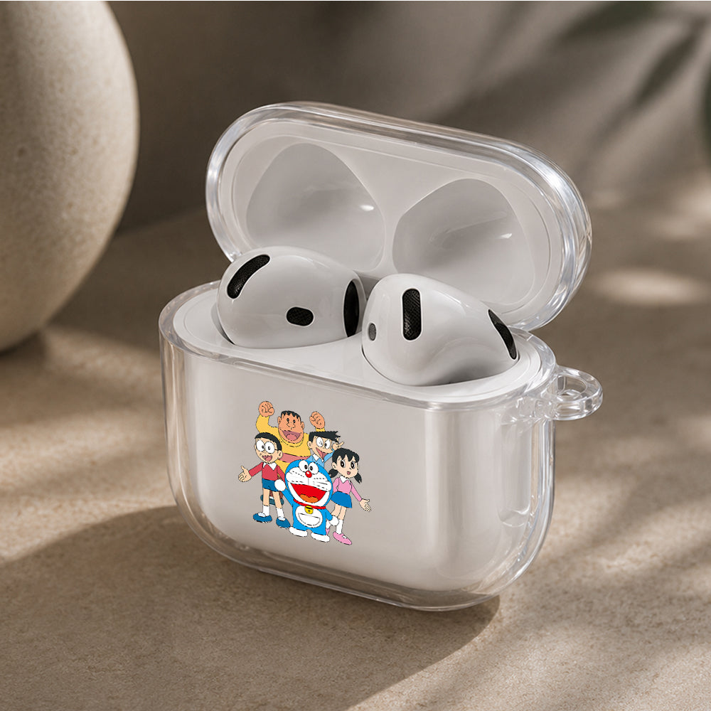 Doraemon Main Character Protective Apple Airpods 4 Clear Case - Durable Clear Protection
