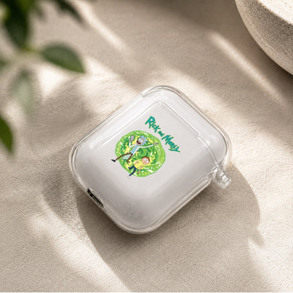 Rick and Morty Portal Protective Clear Case Cover For Apple Airpods | Soft Silicone AirPods 1 / 2 Case | Protective Cover