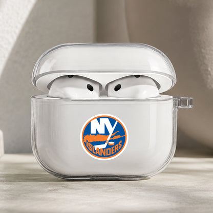 NHL New York Islanders Symbol Protective Apple AirPods Pro 3 Clear Case | Shockproof Cover