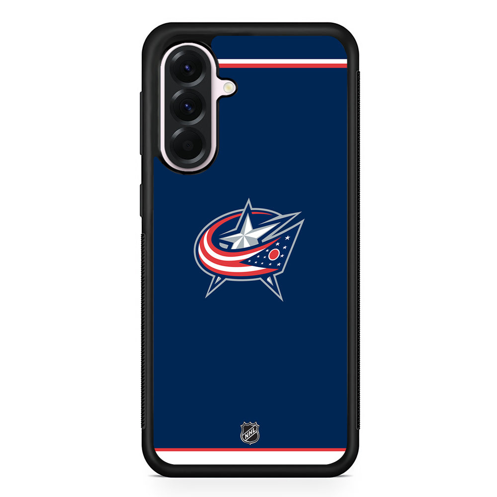 NHL Columbus Blue Jackets Team Samsung Galaxy A56 Case | Samsung Galaxy A56 Protective Rubber Case