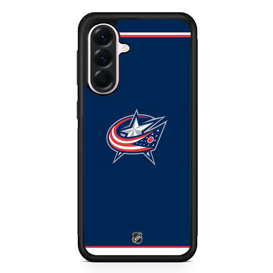 NHL Columbus Blue Jackets Team Samsung Galaxy A56 Case | Samsung Galaxy A56 Protective Rubber Case