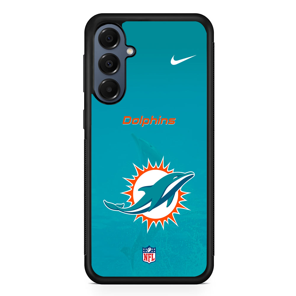 NFL Miami Dolphins Nike Logo Samsung Galaxy A16 Case | Slim Protective Cover for Samsung Galaxy A16