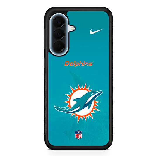 NFL Miami Dolphins Nike Logo Samsung Galaxy A57 Case | Slim Samsung Galaxy A57 Protective Case