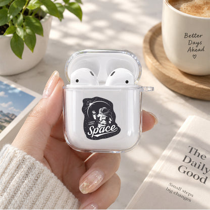 I Need More Space Protective Clear Case Cover For Apple Airpods | Soft Silicone AirPods 1 / 2 Case | Protective Cover