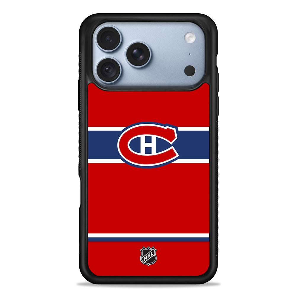 NHL Montréal Canadiens Red iPhone 18 Pro Case - iPhone 18 Pro Silicone Case