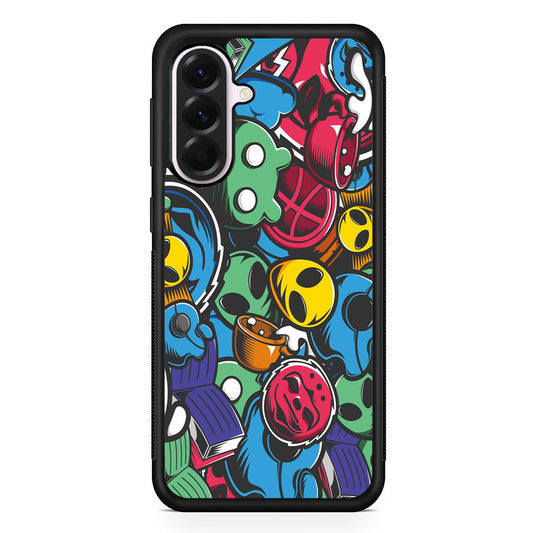 Doodle 001 Samsung Galaxy A56 Case | Samsung Galaxy A56 Protective Rubber Case