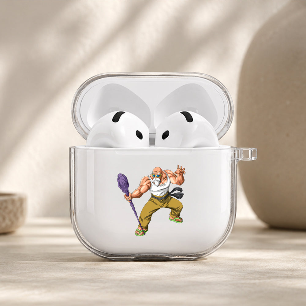 Master Roshi Muscle Protective Apple Airpods 4 Clear Case - Durable Clear Protection
