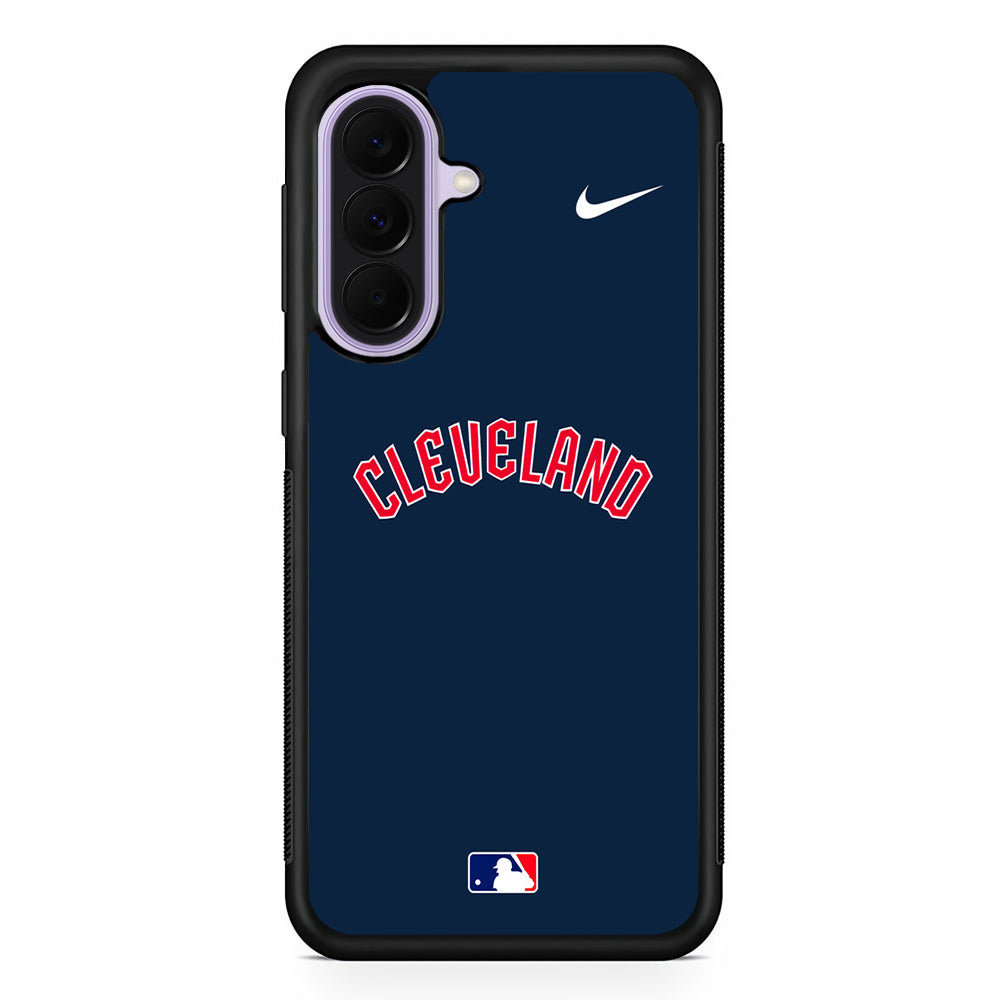 MLB Cleveland Guardians Navy Nike Samsung Galaxy A37 Case | Samsung Galaxy A37 Rubber Protective Case
