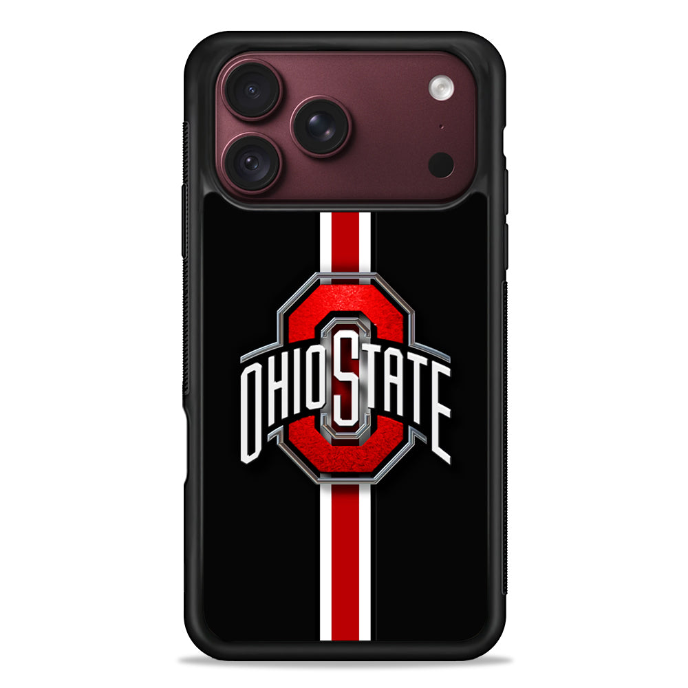 Ohio State White Red Line iPhone 18 Pro Max Case – Slim Silicone Protective Cover