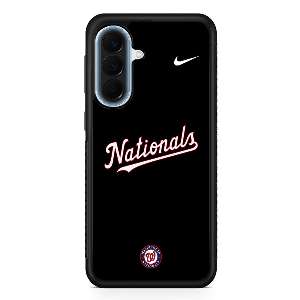 MLB Washington Nationals Black Nike Samsung Galaxy A57 Case | Slim Samsung Galaxy A57 Protective Case