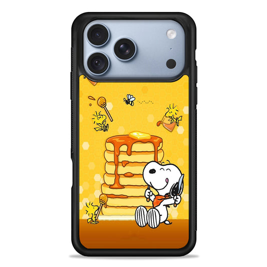 Snoopy Eats Honey iPhone 18 Pro Case - iPhone 18 Pro Silicone Case