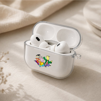 Ed, Edd n Eddy Cartoon Protective Apple AirPods Pro 3 Clear Case | Shockproof Cover