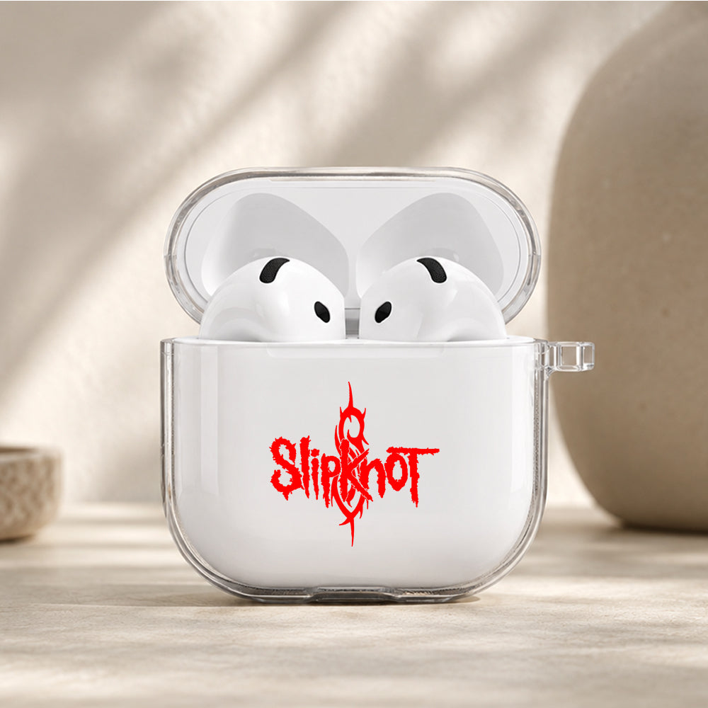 Slipknot Red Logo Protective Apple Airpods 4 Clear Case - Durable Clear Protection