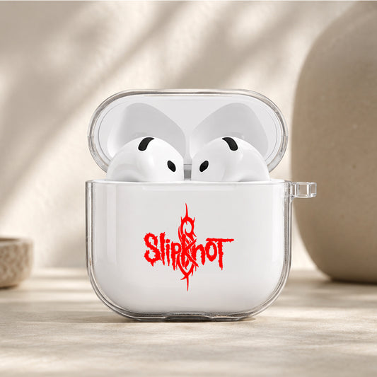 Slipknot Red Logo Protective Apple Airpods 4 Clear Case - Durable Clear Protection