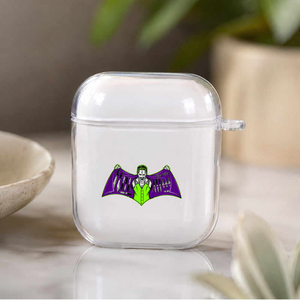 Joker Batman Logo Protective Clear Case Cover For Apple Airpods | Soft Silicone AirPods 1 / 2 Case | Protective Cover