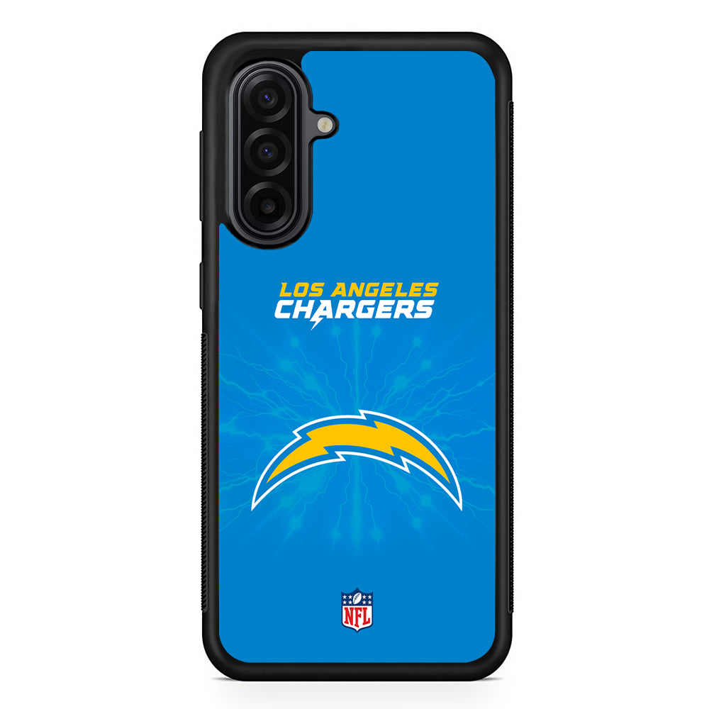 NFL Los Angeles Chargers Blue Samsung Galaxy A17 Case | Durable Rubber Samsung Galaxy A17 Phone Case