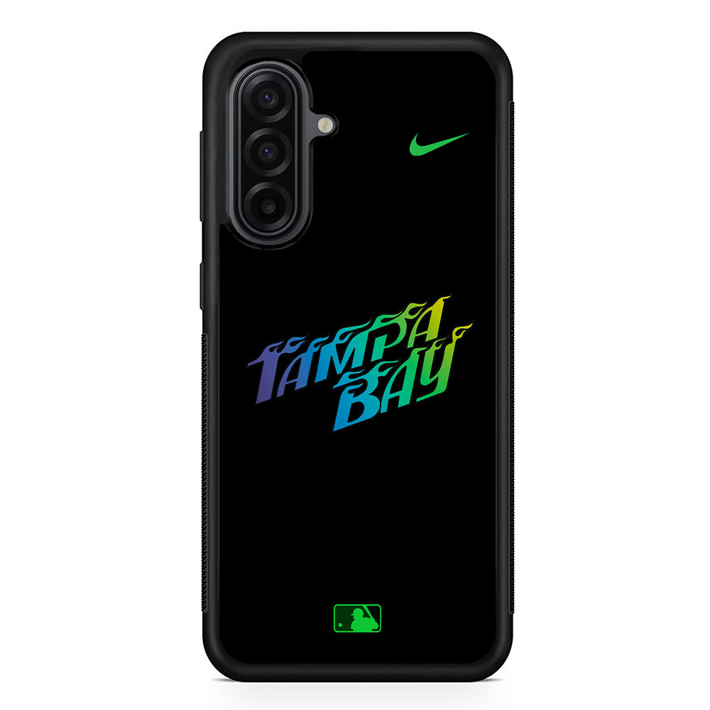 MLB Tampa Bay Rays Black Nike Samsung Galaxy A17 Case | Durable Rubber Samsung Galaxy A17 Phone Case