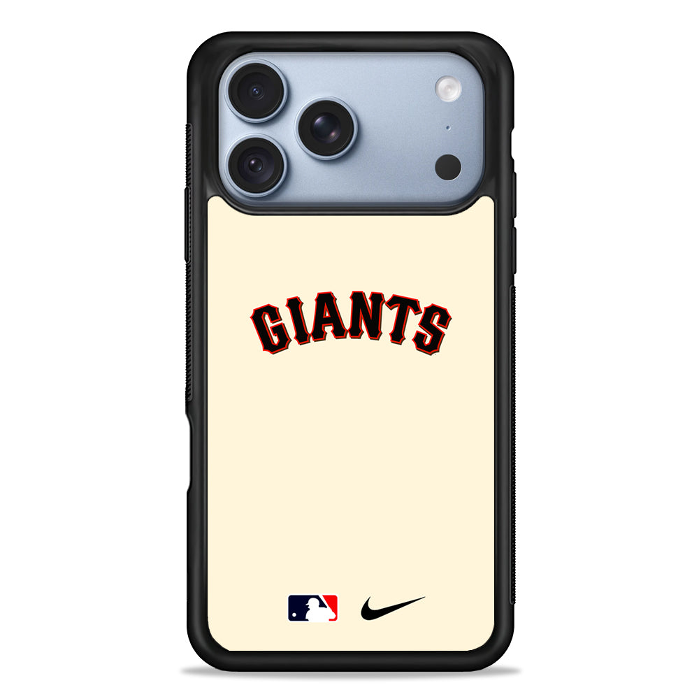 MLB San Francisco Giants Cream Nike iPhone 18 Pro Case - iPhone 18 Pro Silicone Case