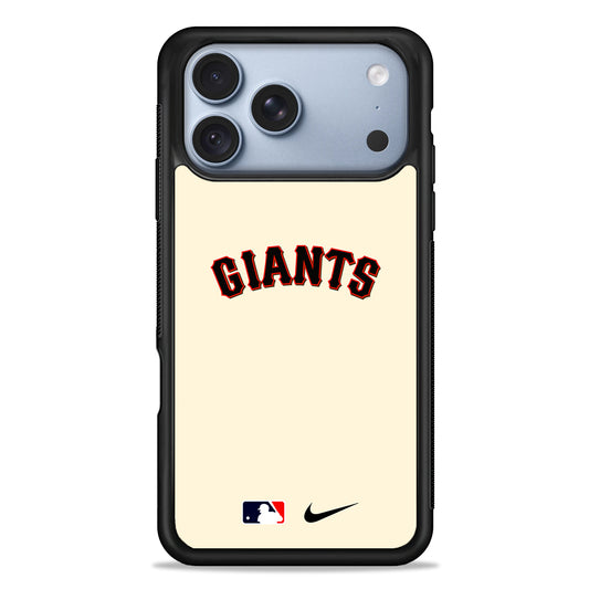 MLB San Francisco Giants Cream Nike iPhone 18 Pro Case - iPhone 18 Pro Silicone Case
