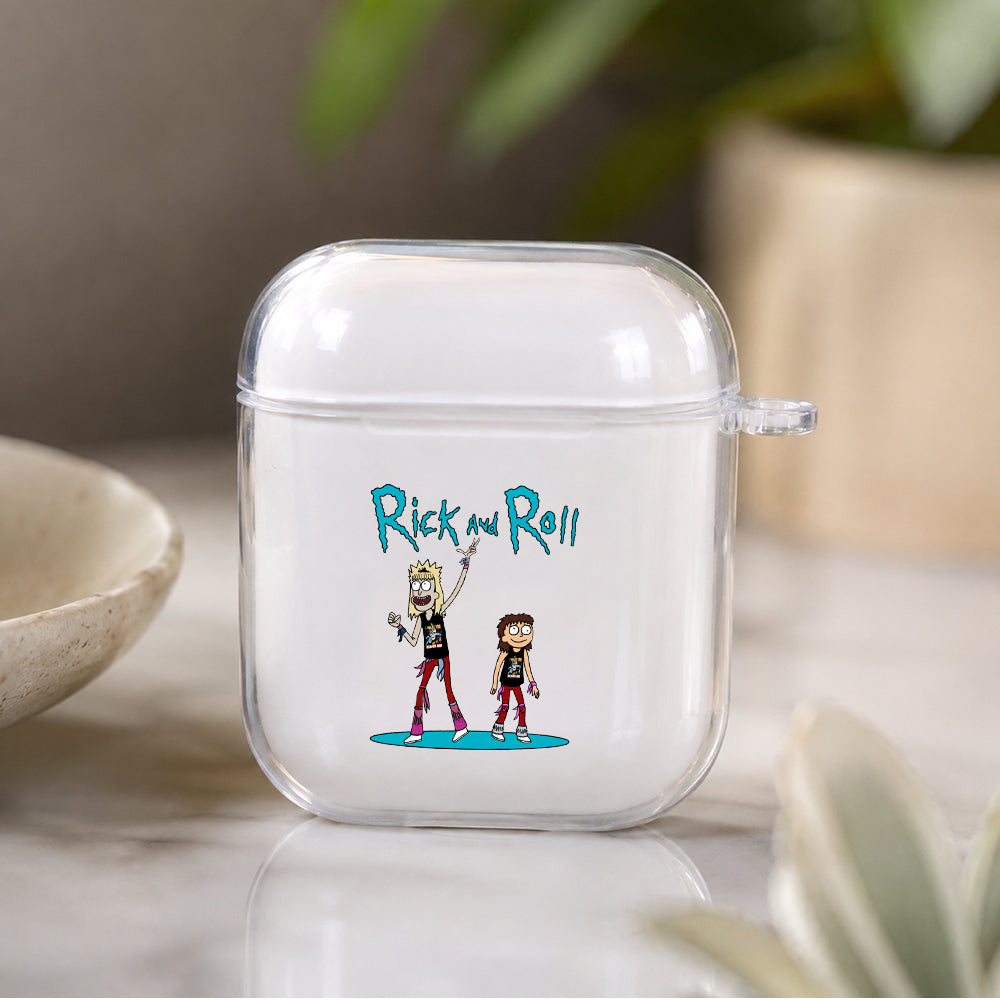 Rick and Roll Protective Clear Case Cover For Apple Airpods | Soft Silicone AirPods 1 / 2 Case | Protective Cover