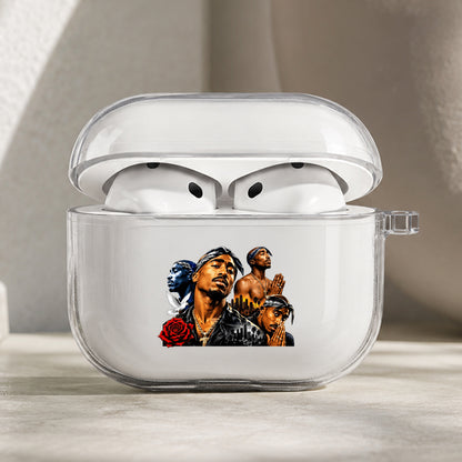 Tupac Tribute Collage Protective Apple AirPods Pro 3 Clear Case | Shockproof Cover