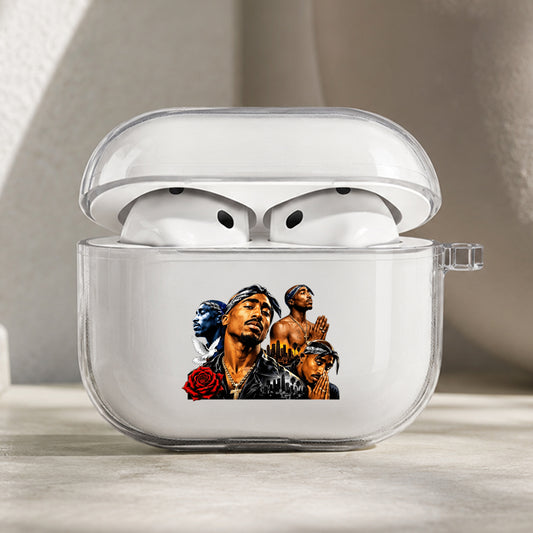 Tupac Tribute Collage Protective Apple AirPods Pro 3 Clear Case | Shockproof Cover