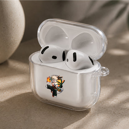 Katsuki Bakugo Unstoppable Blast Protective Apple Airpods 4 Clear Case - Durable Clear Protection