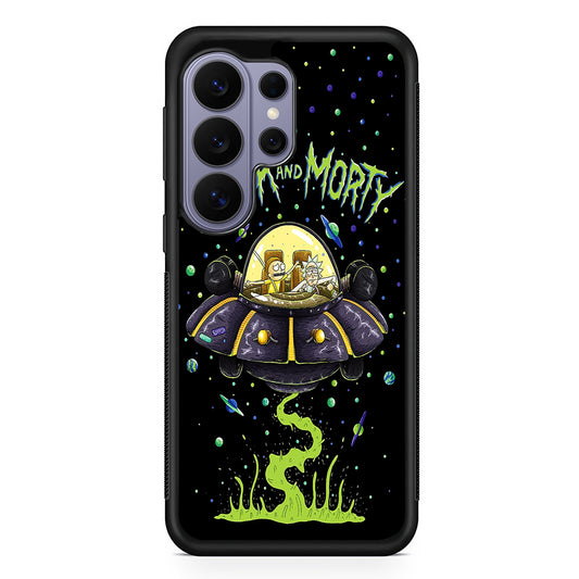 Rick and Morty Spacecraft Samsung Galaxy S26 Ultra Case | Protective Rubber Cover