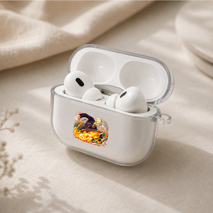 Vinsmoke Sanji Fiery Rush Protective Apple AirPods Pro 3 Clear Case | Shockproof Cover