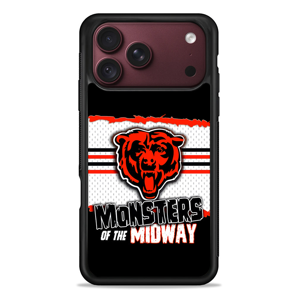 NFL Chicago Bears Monsters iPhone 18 Pro Max Case – Slim Silicone Protective Cover