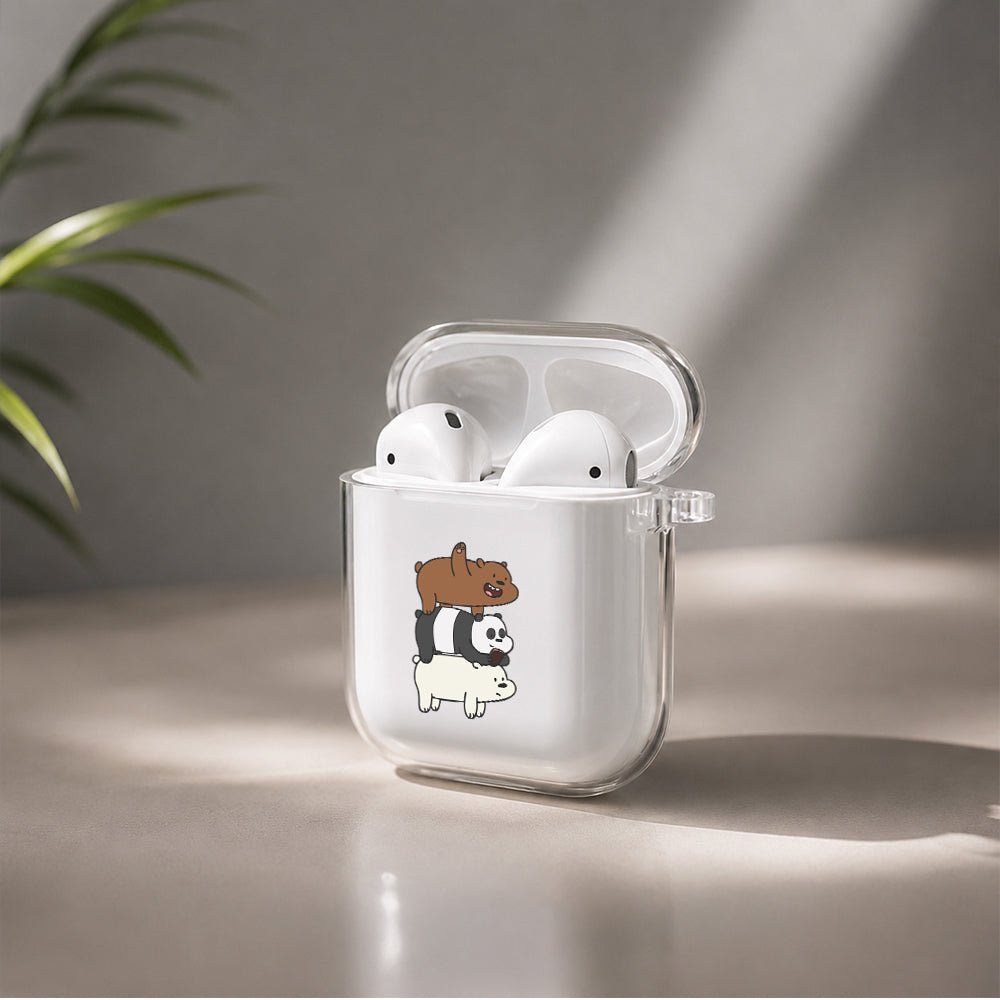 We Bare Bear Protective Clear Case Cover For Apple Airpods | Soft Silicone AirPods 1 / 2 Case | Protective Cover