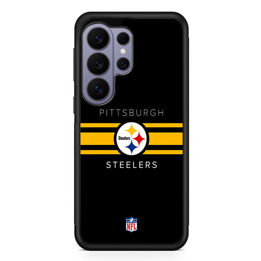 NFL Pittsburgh Steelers Yellow Stripe Samsung Galaxy S26 Ultra Case | Protective Rubber Cover