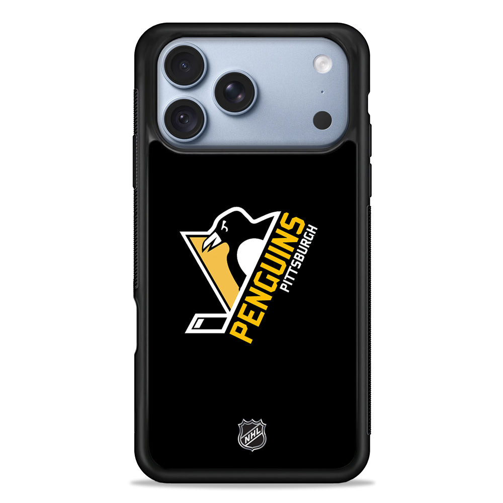 NHL Pittsburgh Penguins Black iPhone 18 Pro Case - iPhone 18 Pro Silicone Case