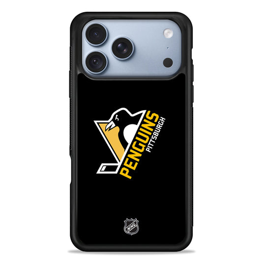 NHL Pittsburgh Penguins Black iPhone 18 Pro Case - iPhone 18 Pro Silicone Case
