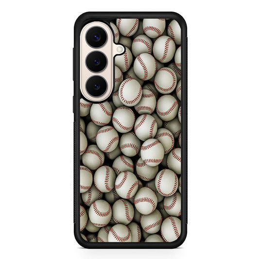 Baseball Ball Pattern Samsung Galaxy S26 Case | Durable Protective Rubber Cover