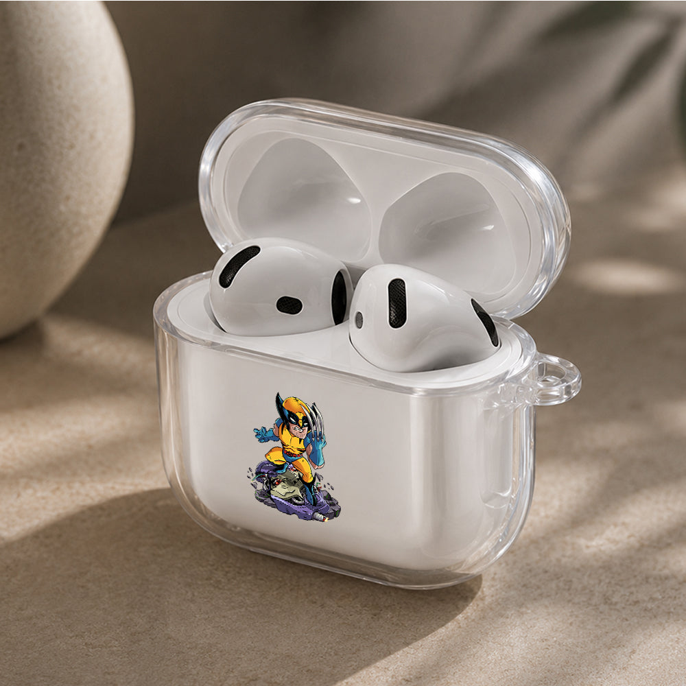 Wolverine Chibi Version Protective Apple Airpods 4 Clear Case - Durable Clear Protection