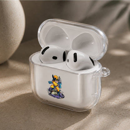 Wolverine Chibi Version Protective Apple Airpods 4 Clear Case - Durable Clear Protection