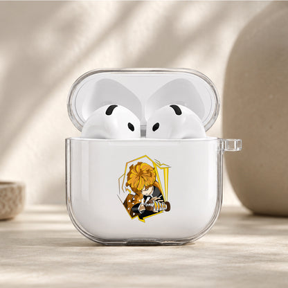 Demon Slayer Zenitsu Thunder Protective Apple Airpods 4 Clear Case - Durable Clear Protection