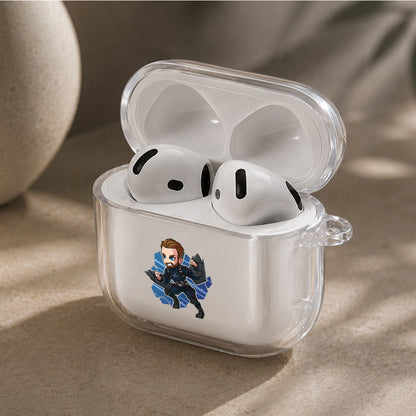 Captain America Chibi Version Protective Apple Airpods 4 Clear Case - Durable Clear Protection
