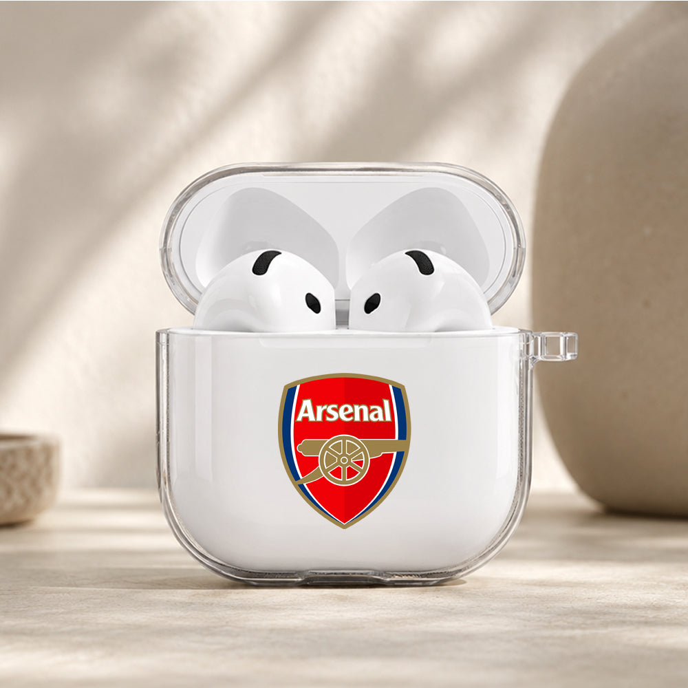 Arsenal Football Logo Protective Apple Airpods 4 Clear Case - Durable Clear Protection