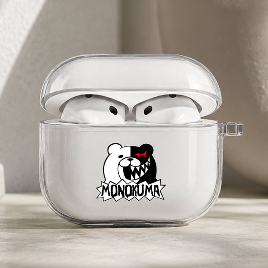 Monokuma in Danganronpa Protective Apple AirPods Pro 3 Clear Case | Shockproof Cover